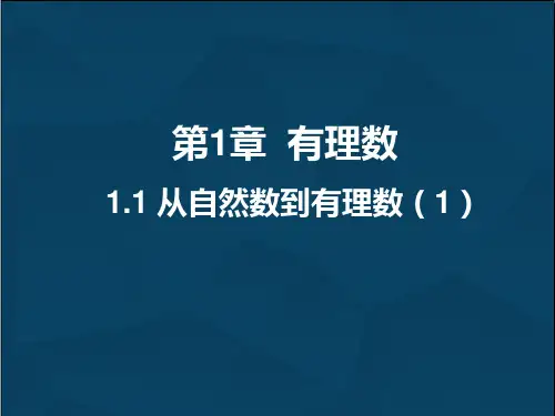 1.1从自然数到有理数(1)