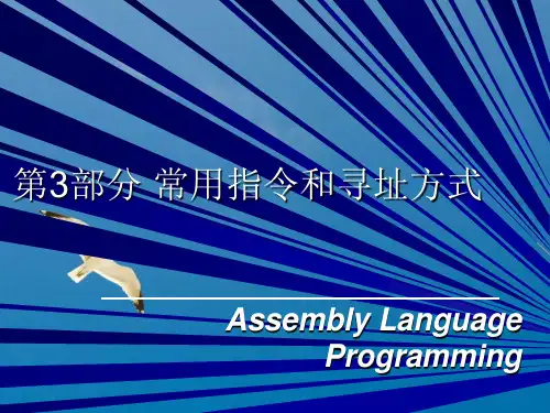 第3部分常用指令和寻址方式ppt课件