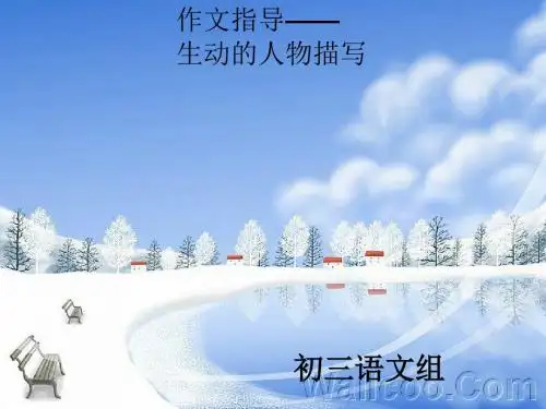 初中作文生动的人物描写PPT (共25张PPT)