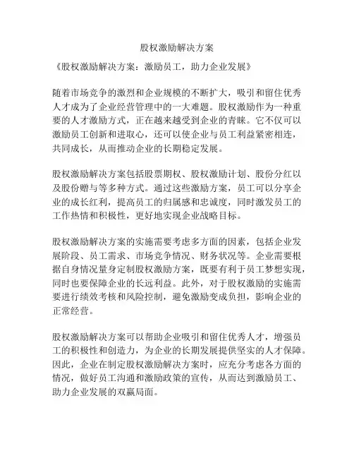 股权激励解决方案