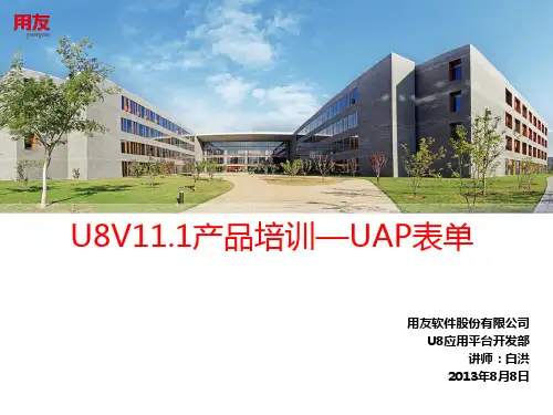 U8 V11.1UAP 表单介绍