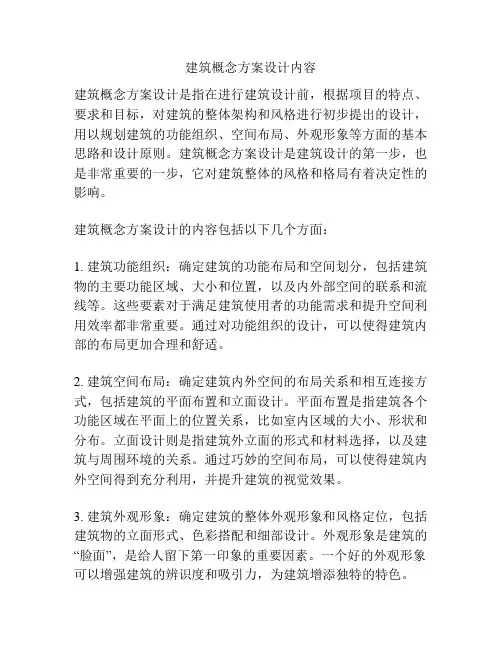 建筑概念方案设计内容