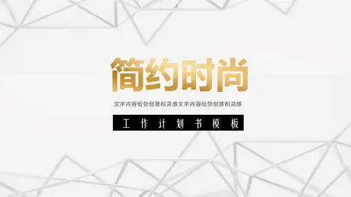 简约时尚商务通用工作汇报总结计划PPT模板
