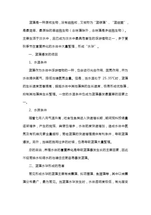 鱼塘蓝藻怎么处理