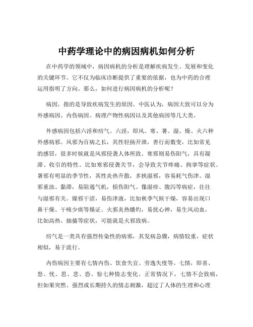 中药学理论中的病因病机如何分析