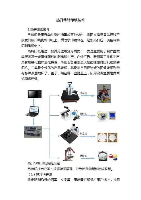 热升华转印纸技术
