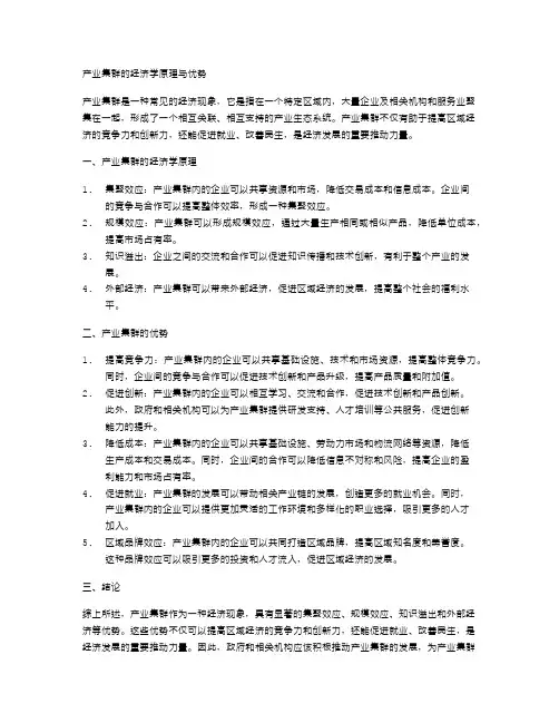 产业集群的经济学原理与优势
