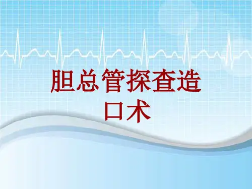 手术讲解模板：胆总管探查造口术