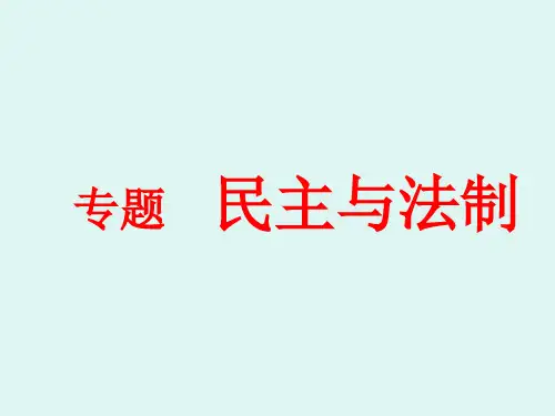 中考历史专题        民主与法制
