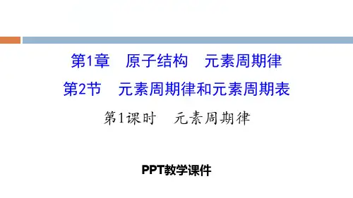 元素周期律精品课件