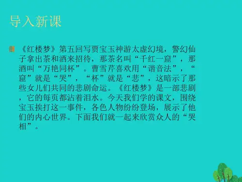 2020春高中语文 第5课《宝玉挨打》课件 北师大版选修《红楼梦选读》