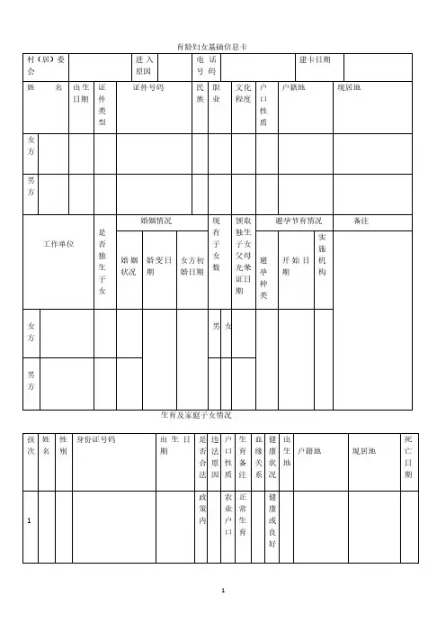 育龄妇女基础信息卡范本(2020年整理).pdf