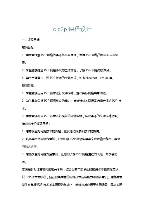 cp2p课程设计