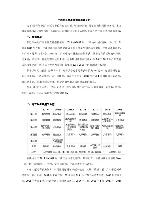广西申论考情分析