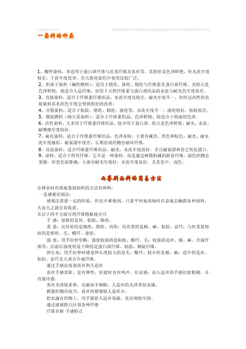 [最新]各类染料的种类辨别方法