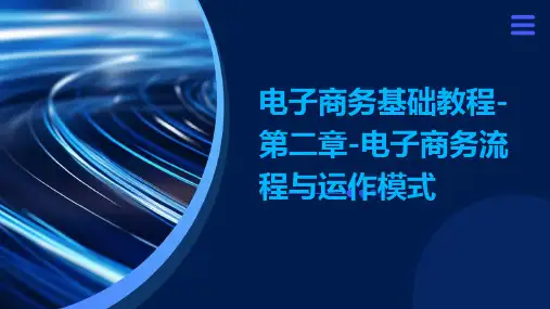 电子商务基础教程-第二章-电子商务流程与运作模式
