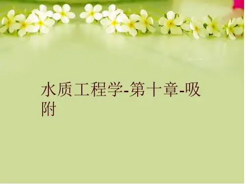 【精品】水质工程学-第十章-吸附教学资料