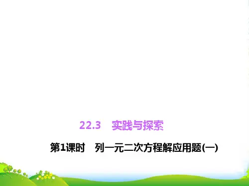 华师大版九年级数学上册《实践与探索》第1课时课件