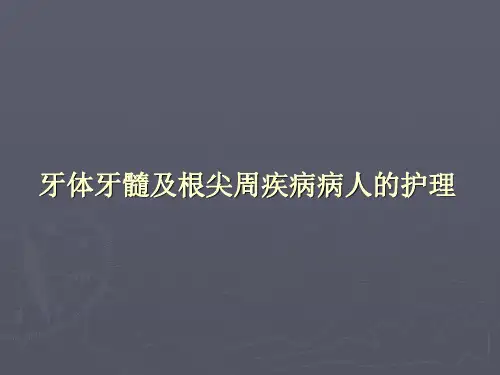 牙体硬组织病人PPT课件