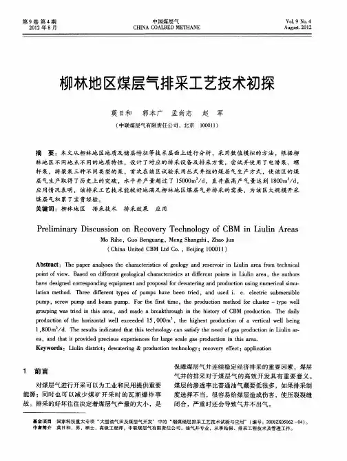 柳林地区煤层气排采工艺技术初探