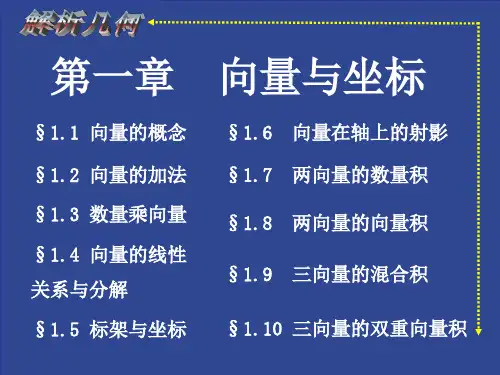吕林根解析几何(第四版)(完整课件)1.7