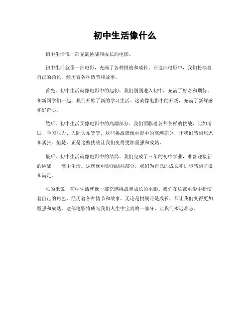 初中生活像什么