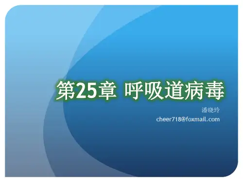 医学微生物学第2篇-第25章 呼吸道病毒