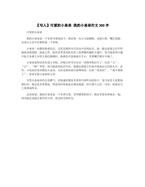 【写人】可爱的小弟弟 我的小弟弟作文300字