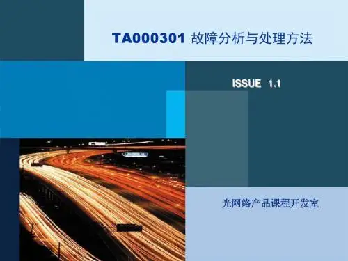 TA000301故障分析与处理方法ISSUE11-精选文档