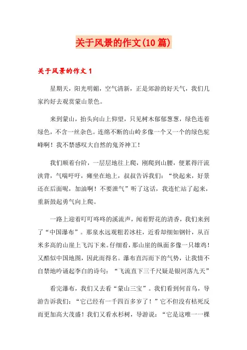 关于风景的作文(10篇)