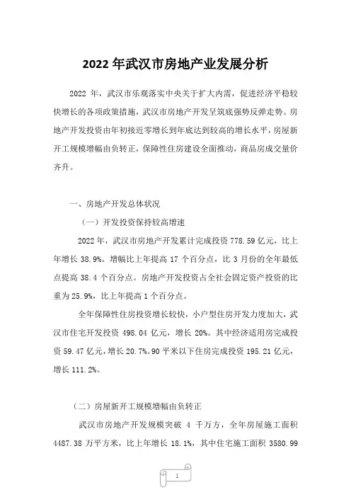 2023年武汉市房地产业发展分析