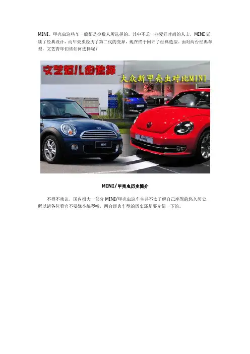大众甲壳虫与MINI的历史发展对比分析