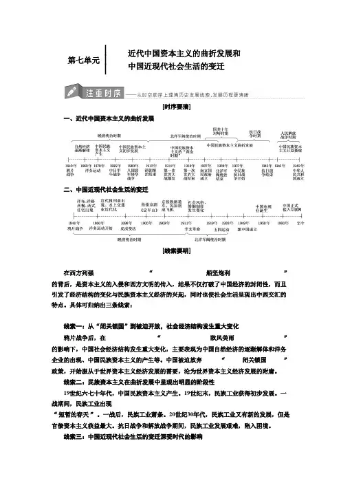 [备考资料]2020届一轮复习人教版   近代中国经济结构的变动  教案.docx