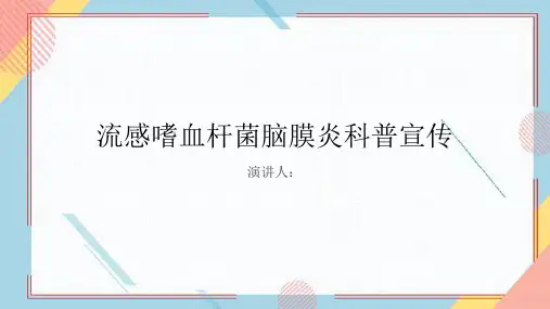 流感嗜血杆菌脑膜炎科普宣传课件