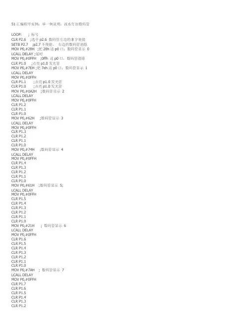 51汇编程序实例.