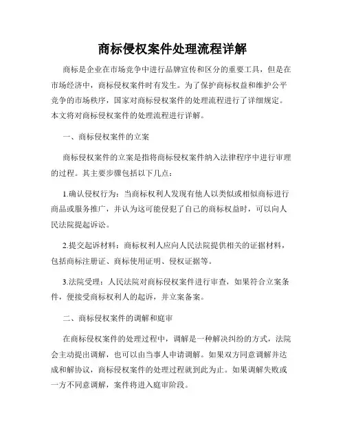商标侵权案件处理流程详解