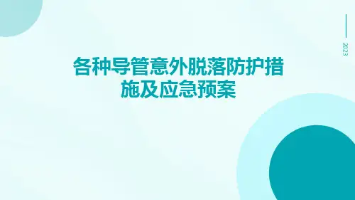 各种导管意外脱落防护措施及应急预案