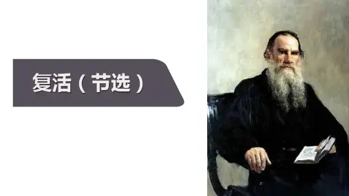 《复活》PPT教学课件