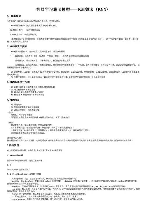 机器学习算法模型——K近邻法（KNN）