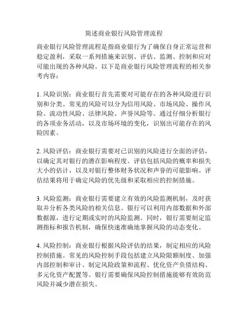 简述商业银行风险管理流程