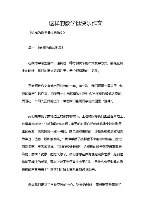 这样的教学挺快乐作文