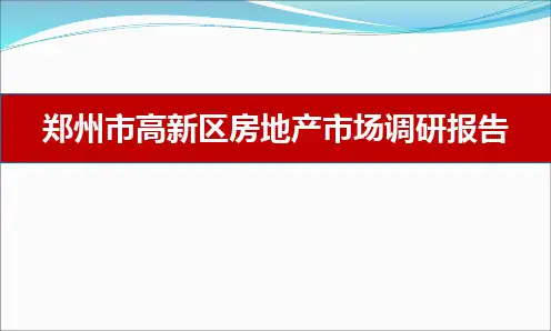 郑州市高新区市场调研报告