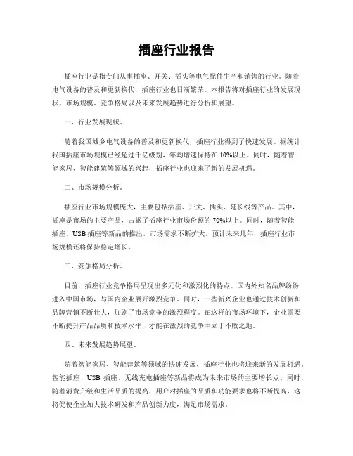 插座行业报告
