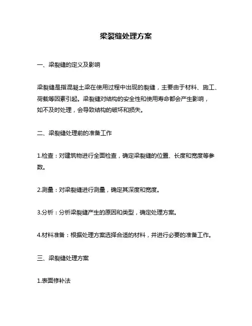 梁裂缝处理方案