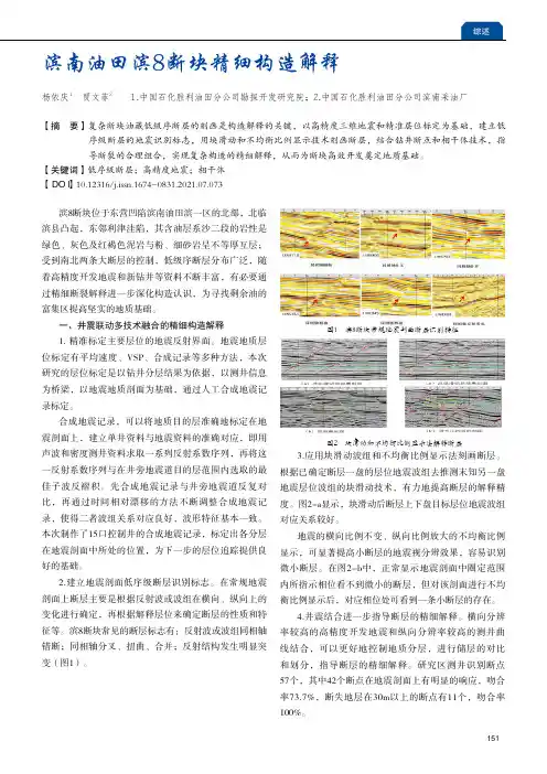 滨南油田滨8断块精细构造解释