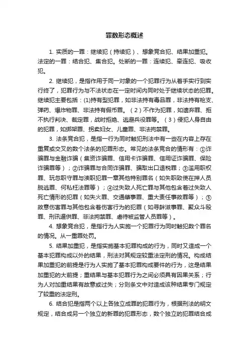 罪数形态概述