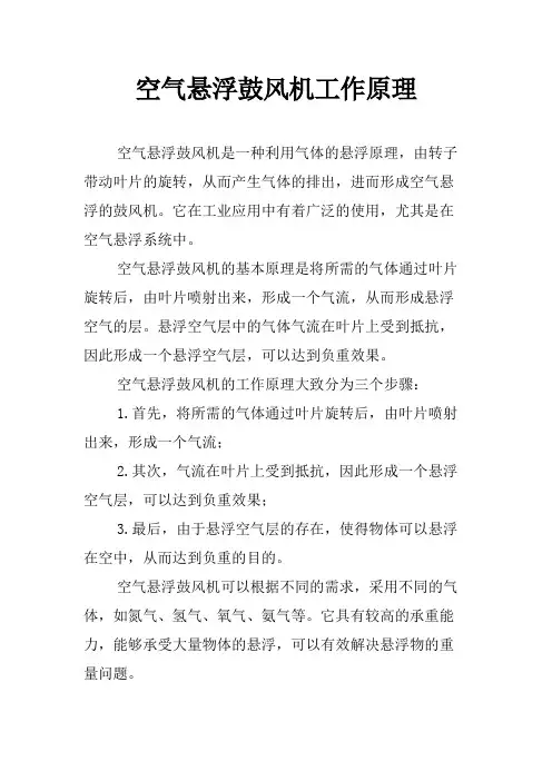空气悬浮鼓风机工作原理