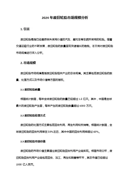 2024年废旧轮胎市场规模分析