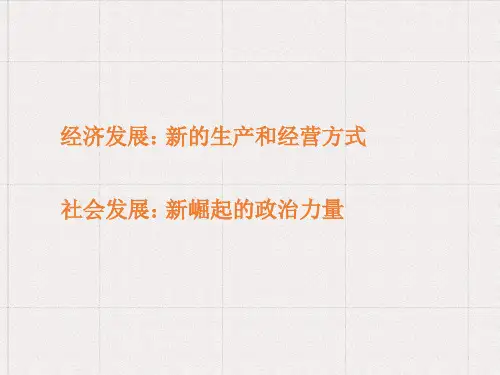 第13课西欧经济和社会的发展案例一