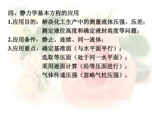 《化工原理》课件第一章讲稿2(第一章)(天大版)